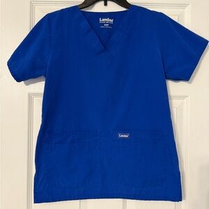 Landau Blue Scrub Top